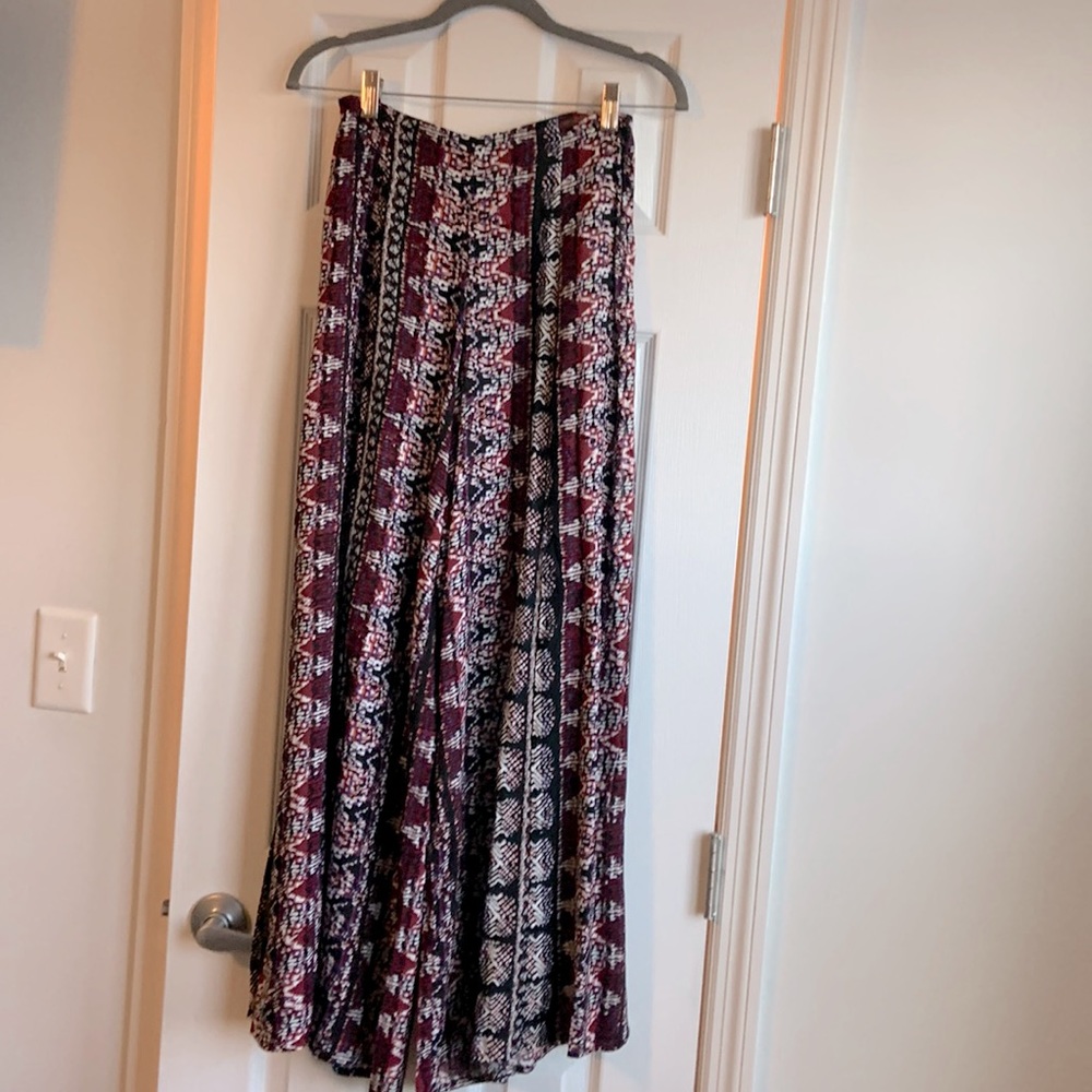 Wide split leg pants